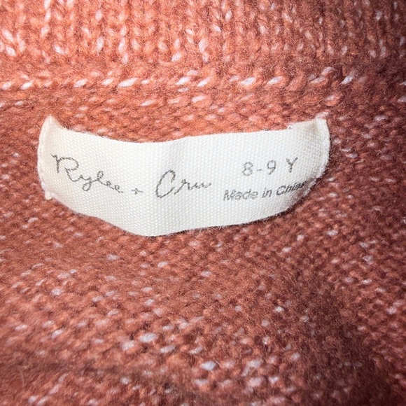 Rilee + Cru  Cash Sweater Heathered Brick Pullover Collared Sweater. - Picture 5 of 6